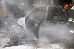 آتش‌سوزی در پمب‌بنزین بزرگراه رسالت / ۳ خودرو دچار خسارت شدند