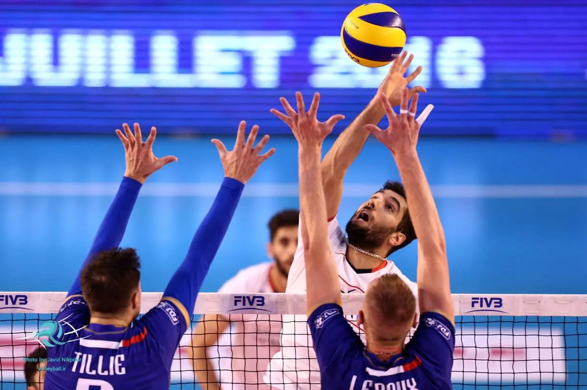 شکست تیم ملی والیبال ایران مقابل فرانسه
