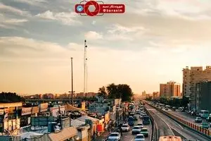 تصویری زیبا از غروب پایتخت