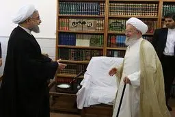 تاکید مراجع عظام بر رفع مشکلات اقتصادی مردم در دیدار با روحانی