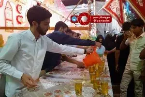 ایستگاه صلواتی به مناسبت نیمه شعبان کربلا مقابل باب القبله