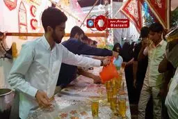 ایستگاه صلواتی به مناسبت نیمه شعبان کربلا مقابل باب القبله