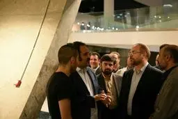 بازدید شهردار تهران از مراحل آماده سازی نمایش چند رسانه ای 