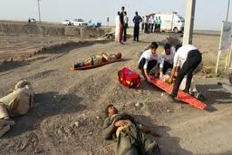 ۱۳ کشته و مجروح در واژگونی پژو ۴۰۵ حامل اتباع افاغنه +تصاویر