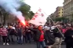 تظاهرات هزاران نفر در پایتخت ایتالیا