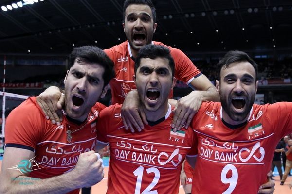 گزارش تصویری:: ابراز خوشحالی ملی‌پوشان والیبال ایران در بازی با چین