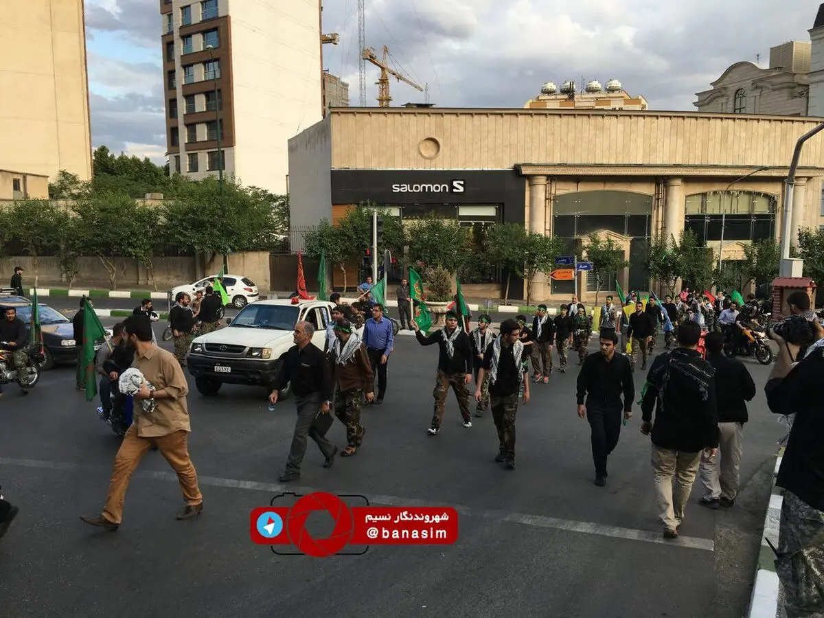 راهپیمایی بسیج از امام زاده صالح تا حسینیه جماران