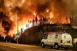 آتش سوزی در کمپ پناهجویان 