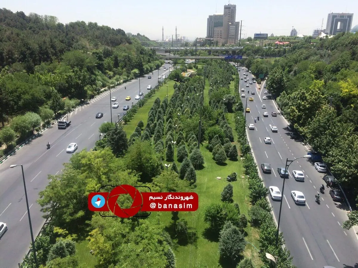 نمایی زیبا از بزرگراه مدرس