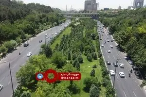 نمایی زیبا از بزرگراه مدرس