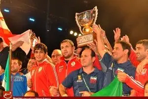 دیدار تیم‌های ایران و روسیه در رقابت‌های جام جهانی کشتی آزاد آمریکا