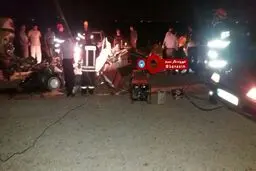 تصادف سنگین شب گذشته در جاده ورامین