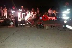 تصادف سنگین شب گذشته در جاده ورامین