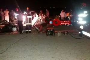 تصادف سنگین شب گذشته در جاده ورامین