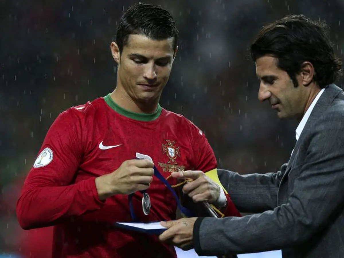 رونالدو به رکورد بازی‌های ملی فیگو رسید