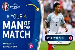 کایل واکر بهترین بازیکن دیدار انگلیس و ولز شد