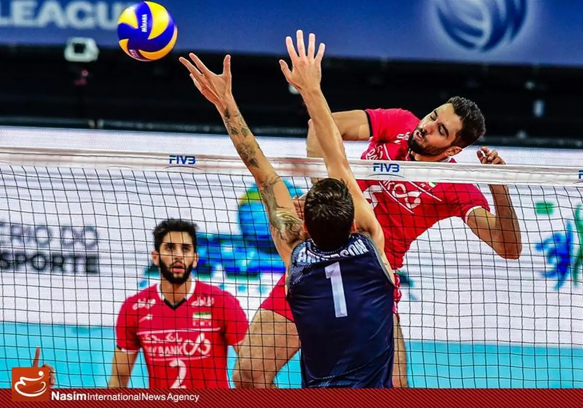 دیدار والیبال ایران و آمریکا