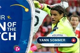 دروازه‌بان سوئیس بهترین بازیکن دیدار برابر فرانسه شد