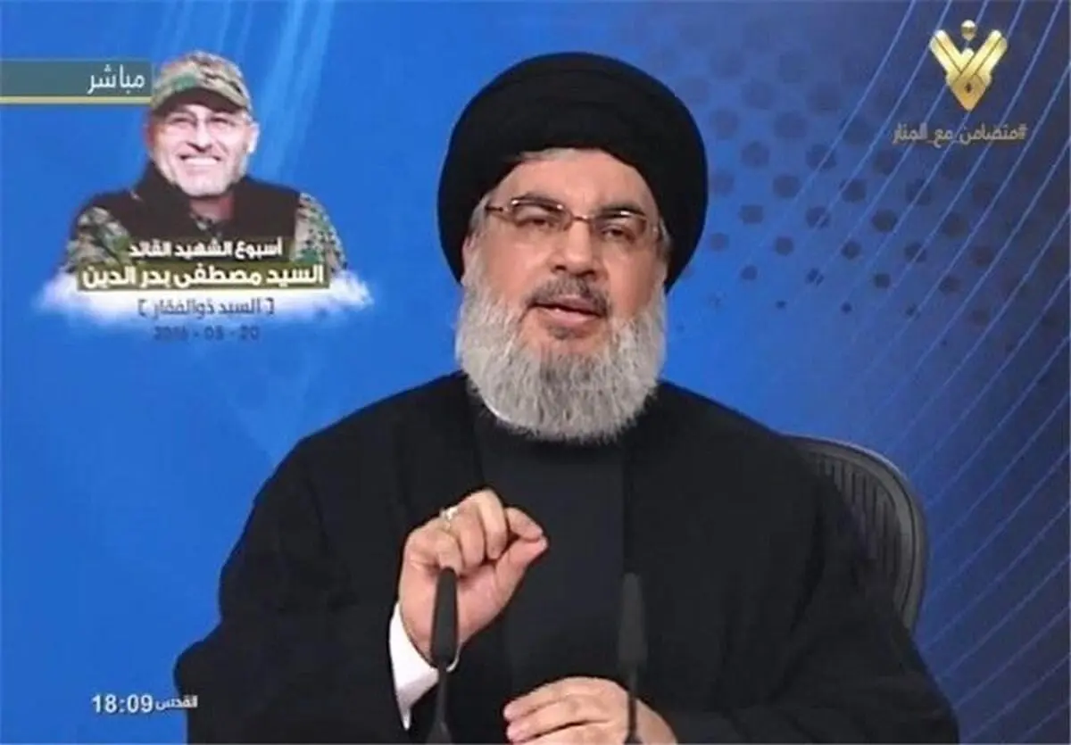 سخنرانی نصرالله در چهلمین روز شهادت "مصطفی بدرالدین"