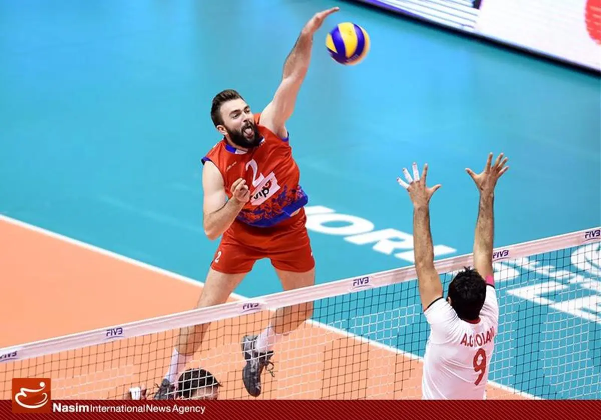دیدار والیبال ایران و صربستان