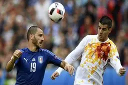 بونوچی بهترین بازیکن دیدار ایتالیا و اسپانیا شد+عکس