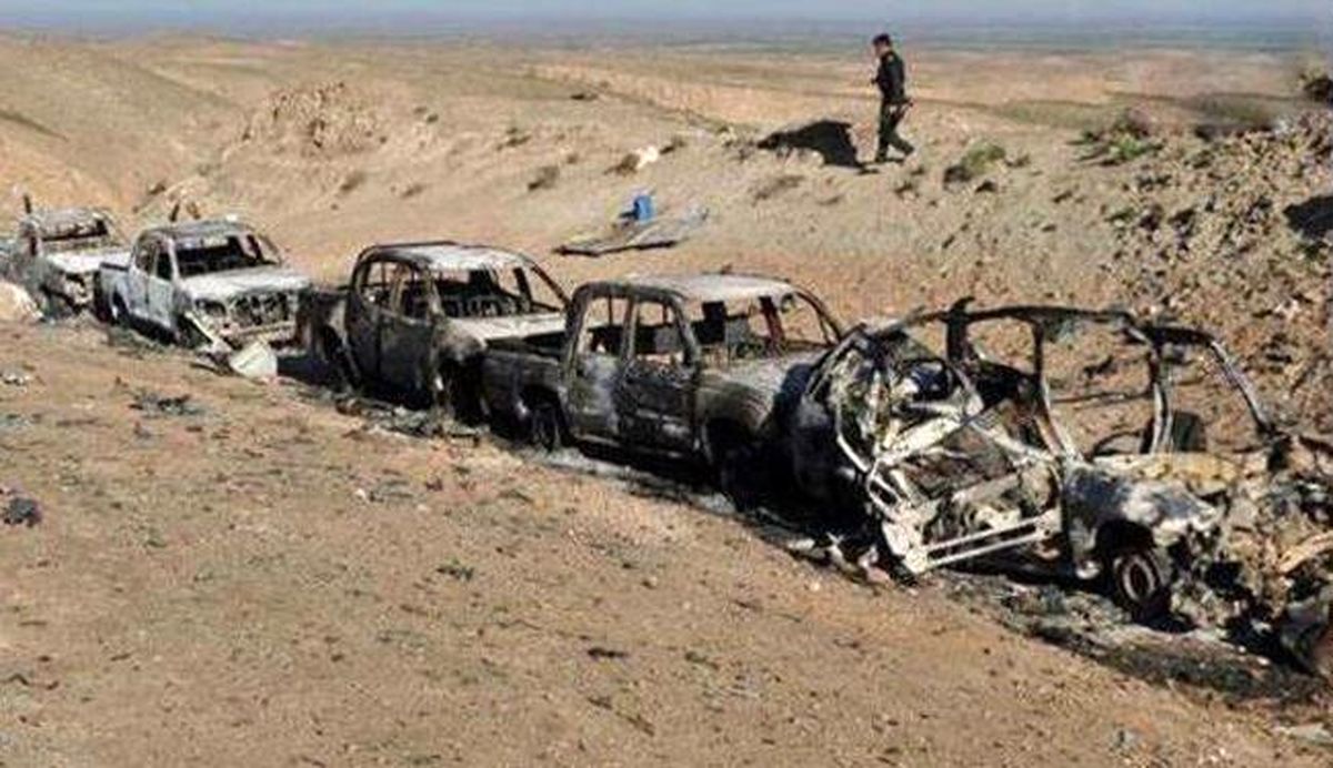 انهدام ۴۵۰ خودروی داعش در حمله ناکام به فلوجه
