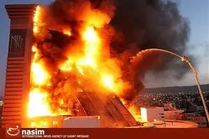 آتش‌سوزی در برج سلمان مشهد