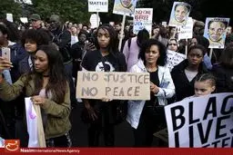 تظاهرات مردم منچستر و لندن در همبستگی با سیاهان آمریکا