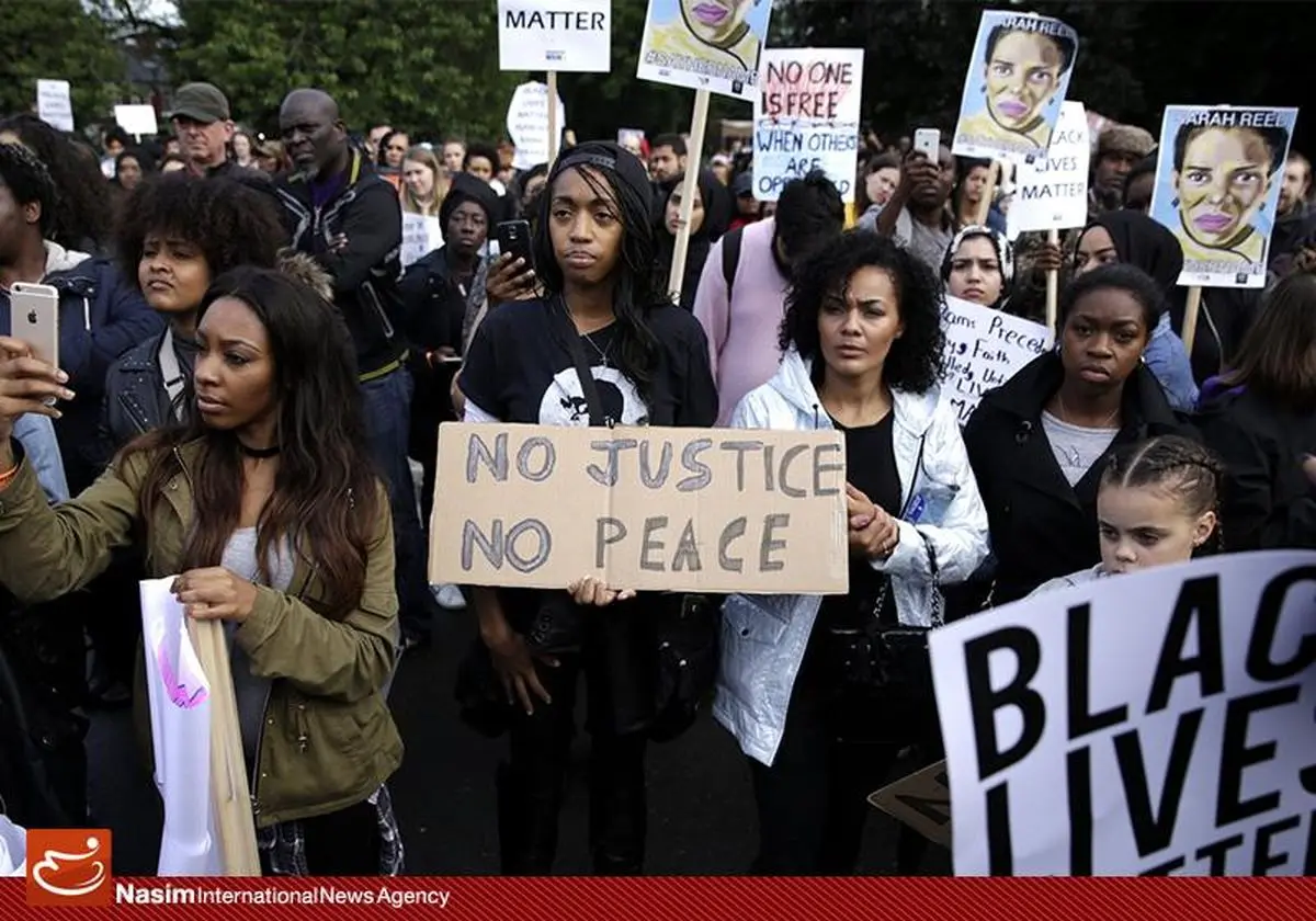 تظاهرات مردم منچستر و لندن در همبستگی با سیاهان آمریکا