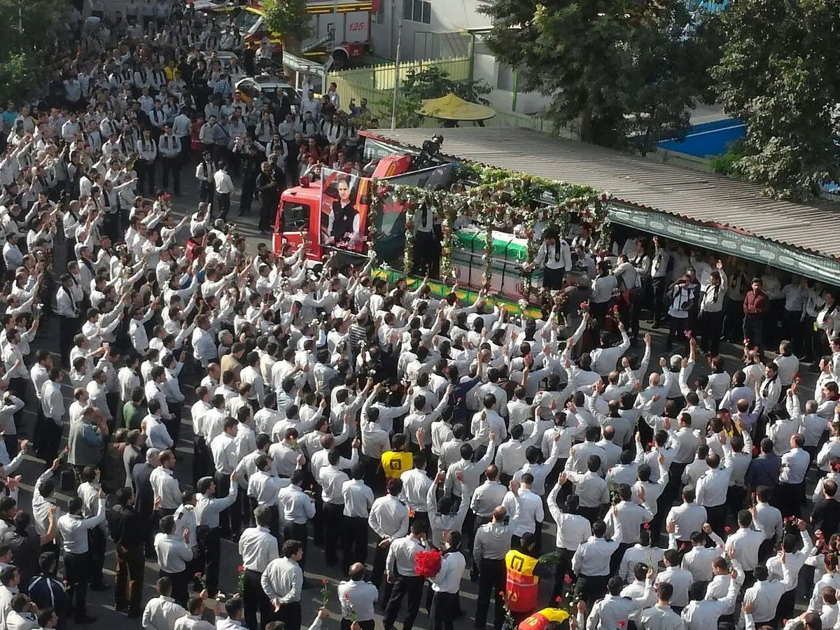 وداع با چهل‌ویکمین شهید آتش‌نشان+فیلم و تصویر