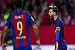 بارسلونا با درخشش مسی از سد سویا گذشت/ شاگردان انریکه به دو امتیازی رئال‌مادرید رسیدند