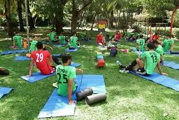 ریکاوری ملی‌پوشان در محوطه هتل + عکس