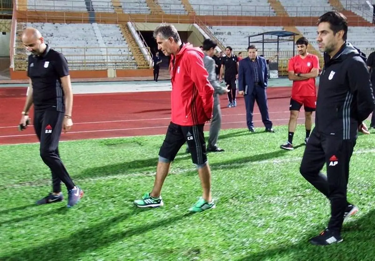 شاگردان کی‌روش چمن ورزشگاه عبدالرحمن را بررسی کردند + عکس