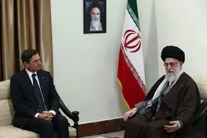 رئیس‌جمهور اسلوونی و هیات همراه با رهبر انقلاب دیدار کردند + تصاویر