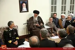 دیدار جمعی از فرماندهان نیروی دریایی ارتش با رهبر معظم انقلاب