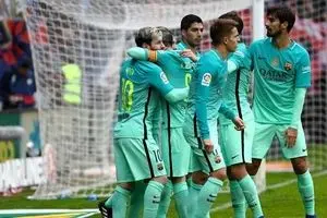 برتری بارسا در پامپلونا در روز درخشش مسی