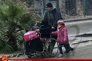 بارش باران بر خرابه‌های حلب - صبح امروز