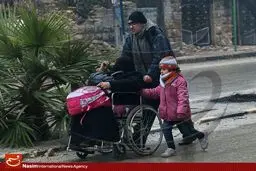 بارش باران بر خرابه‌های حلب - صبح امروز