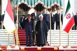 استقبال رسمی روحانی از رئیس جمهور اندونزی