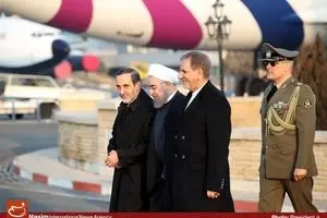 بدرقه رسمی رئیس‌جمهور پیش از سفر به ایروان