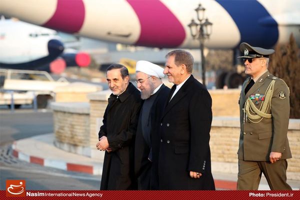 بدرقه رسمی رئیس‌جمهور پیش از سفر به ایروان