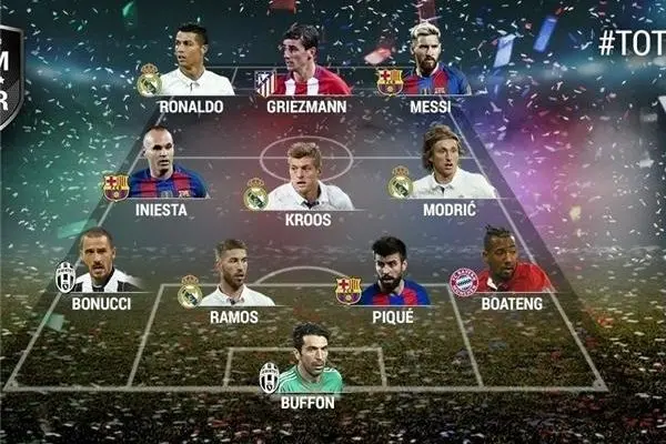 تیم منتخب یوفا مشخص شد + اسامی