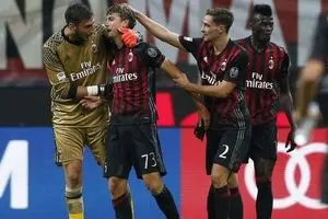 میلان در دقایق پایانی سه امتیاز را گرفت