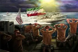 نصب دیوارنگاره بزرگ از بازداشت نظامیان آمریکایی در میدان ولیعصر(عج)