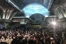 مراسم هفتم درگذشت آیت‌الله هاشمی رفسنجانی در حرم امام آغاز شد/ ناطق نوری: هاشمی صبر را ذلّه کرده بود