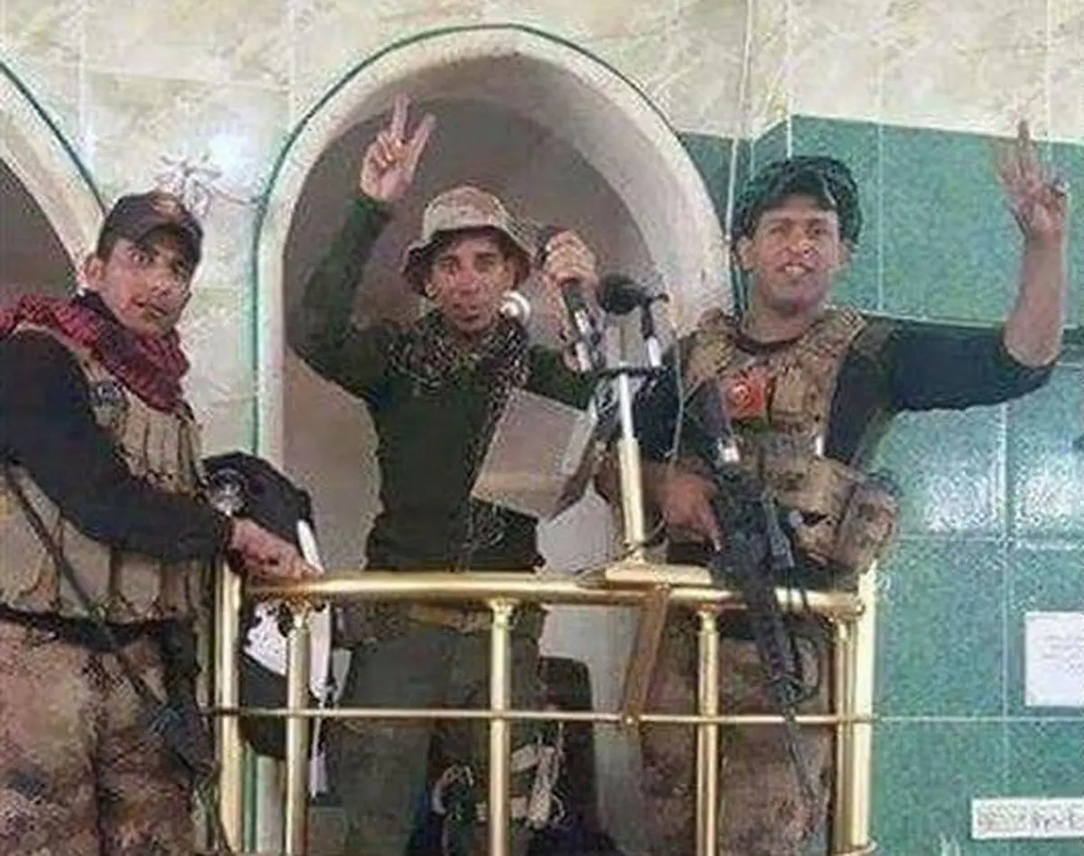 مسجد محل سخنرانی "ابوبکر البغدادی" در موصل آزاد شد+عکس