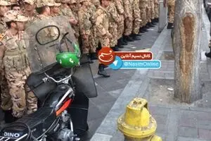 حضور یگان‌هایی از نیروی زمینی ارتش در محل ساختمان پلاسکو  + عکس