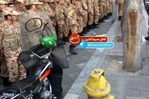 حضور یگان‌هایی از نیروی زمینی ارتش در محل ساختمان پلاسکو  + عکس