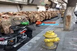 حضور یگان‌هایی از نیروی زمینی ارتش در محل ساختمان پلاسکو  + عکس