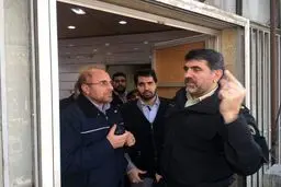 اولین فیلم از حضور محمدباقر قالیباف در محل حادثه پلاسکو